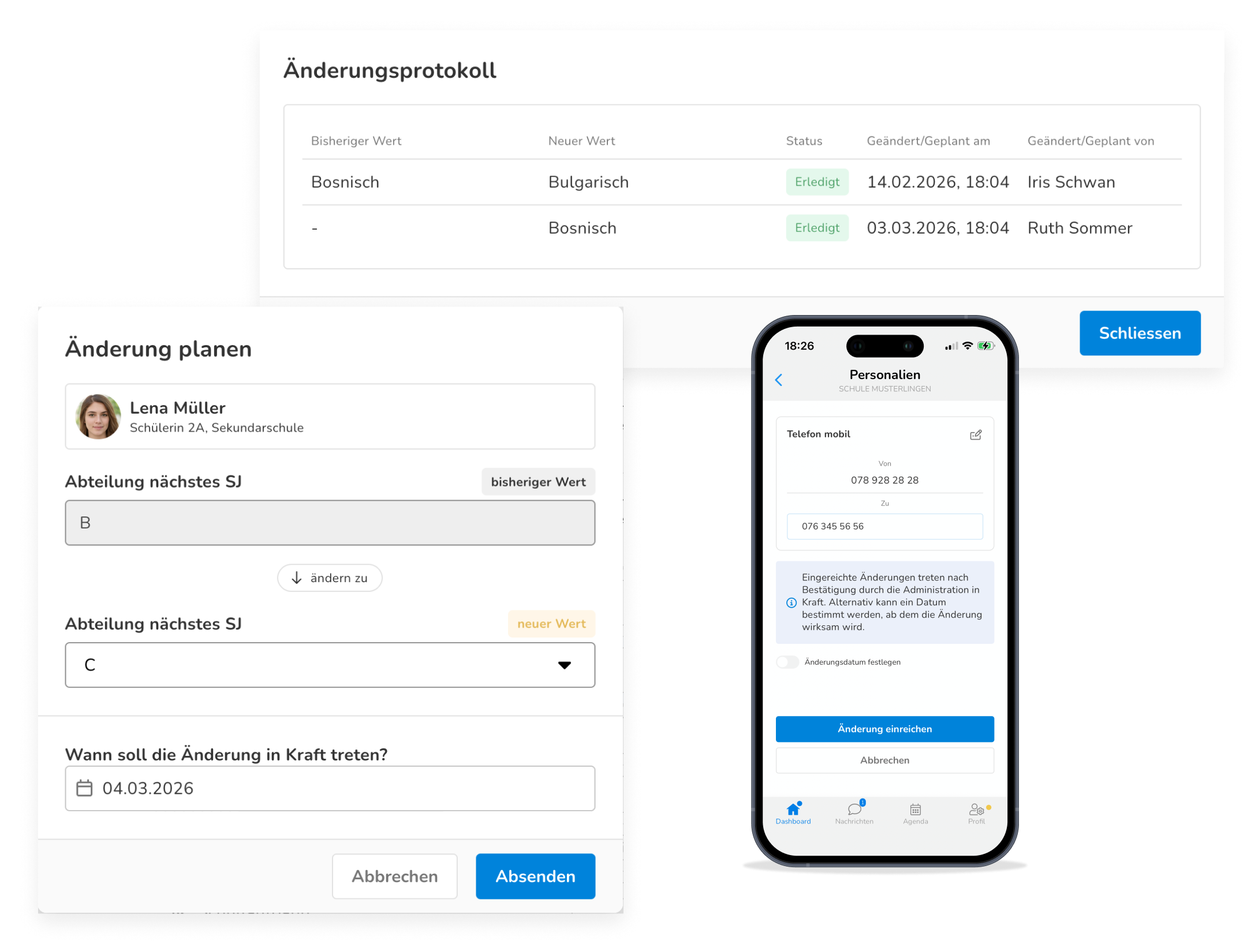 Stammdaten aus der Personenverwaltung